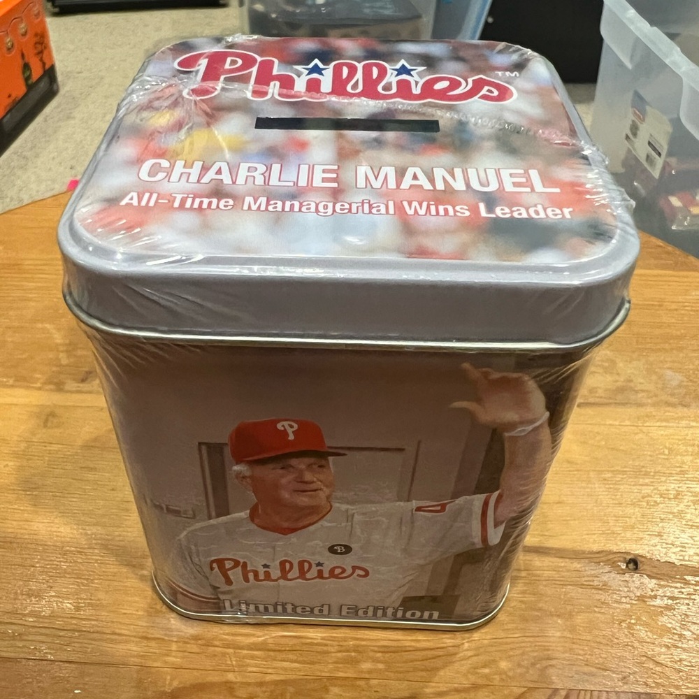 2012 Phillies Charlie Manuel Baseball in Tin